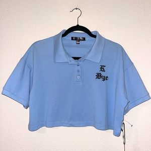 Boutique baby tee/polo crop top